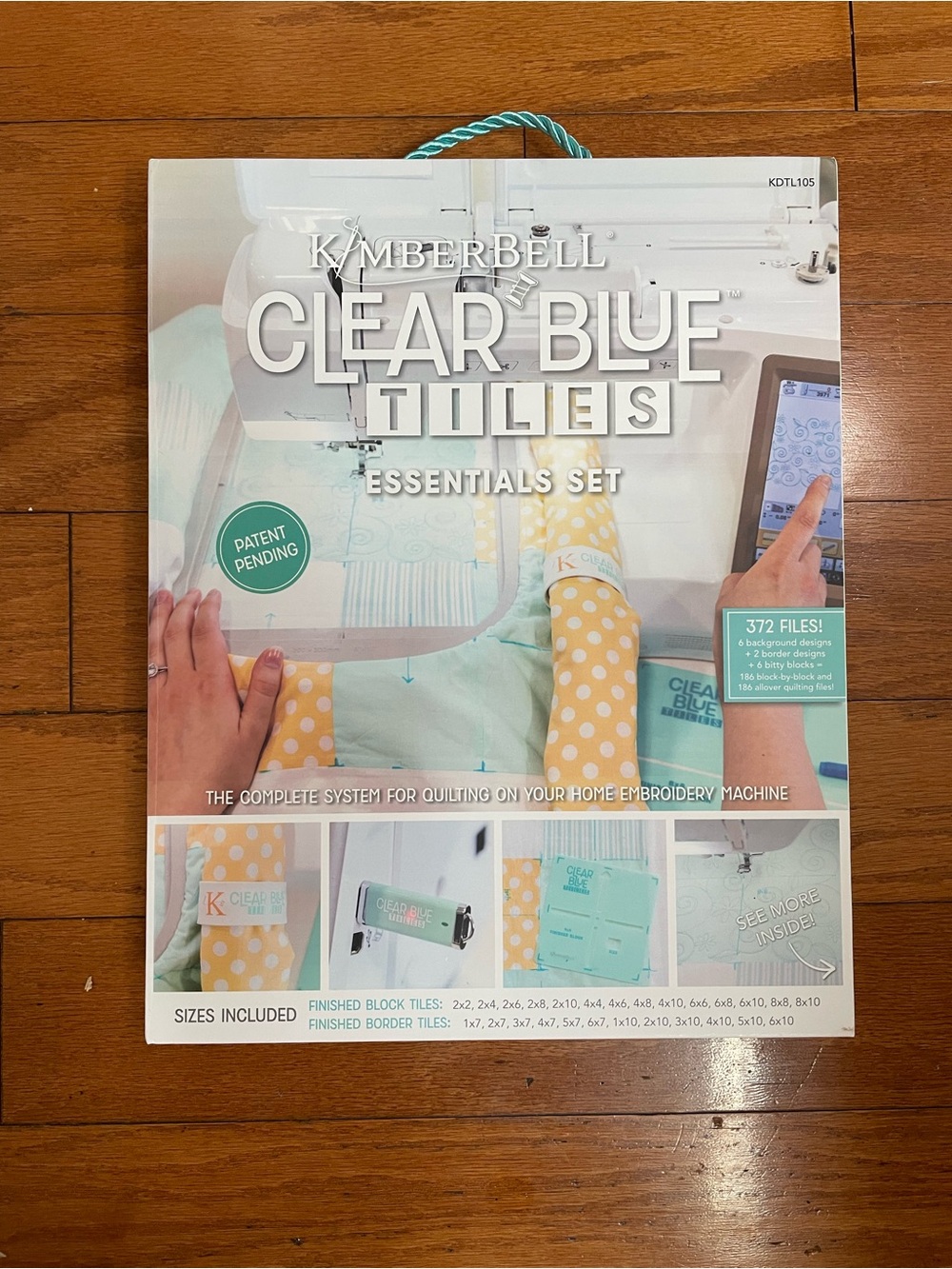 Kimberbell Clear Blue Tiles Essentials Set - Aqua/White